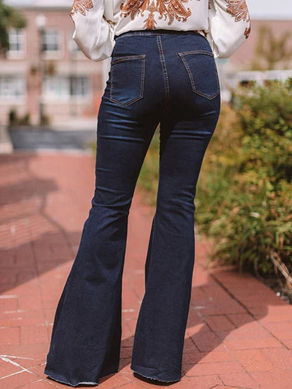 Women's Jeans High Waist Stretch Slim Flare Jeans - LuckyFash™