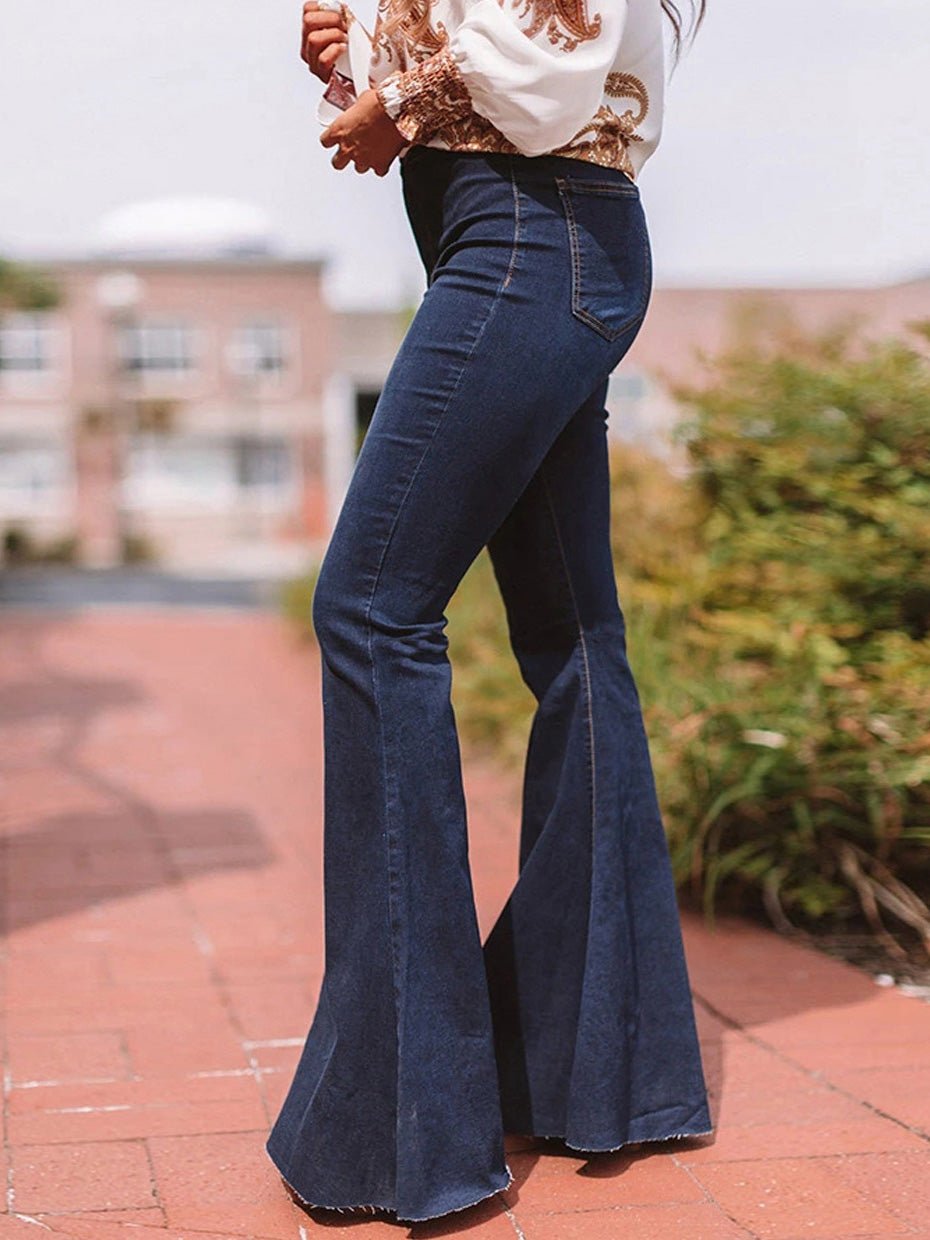 Women's Jeans High Waist Stretch Slim Flare Jeans - LuckyFash™