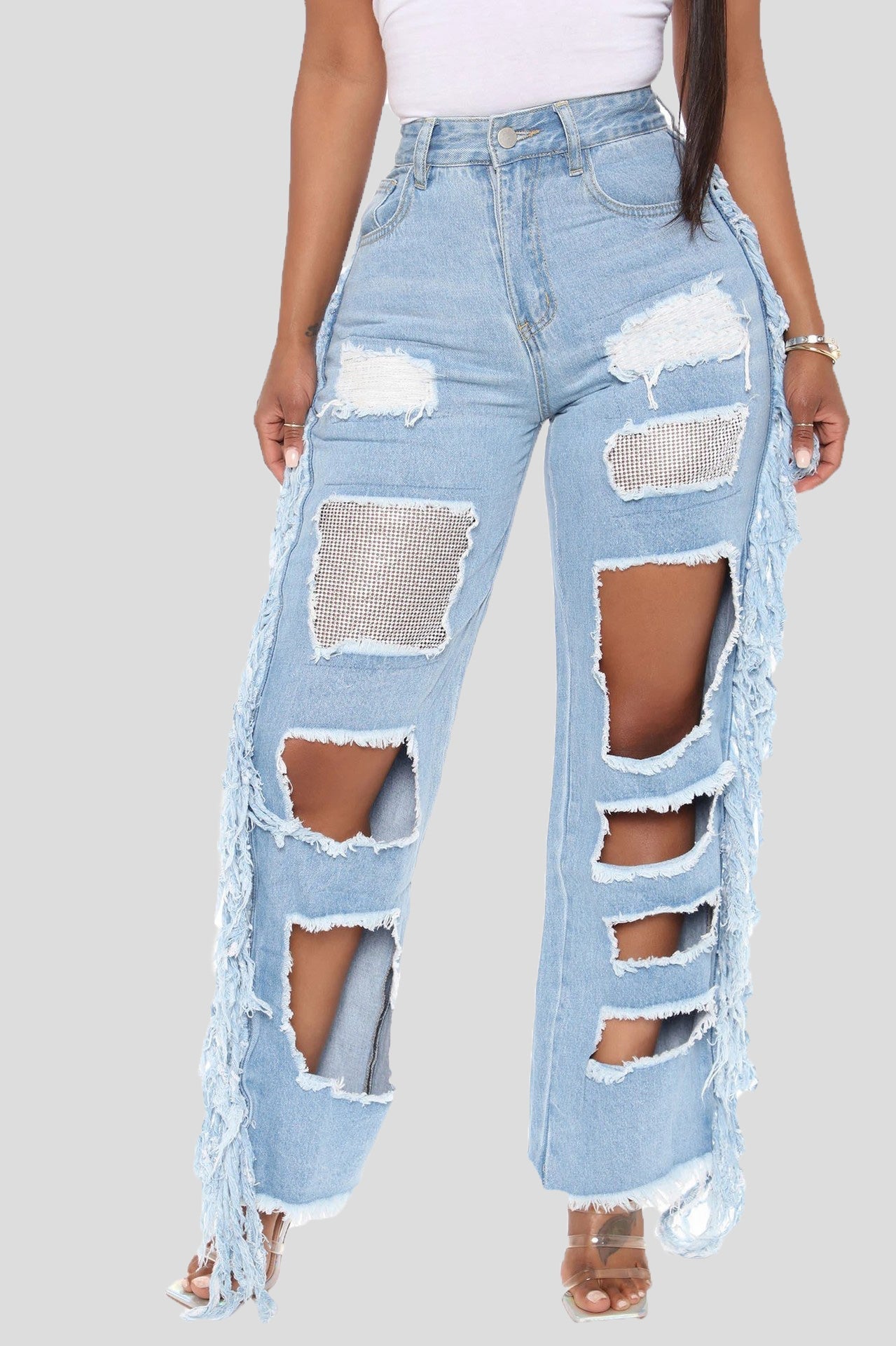 Women's Jeans Hot Drill Ripped Fringed Jeans - LuckyFash™