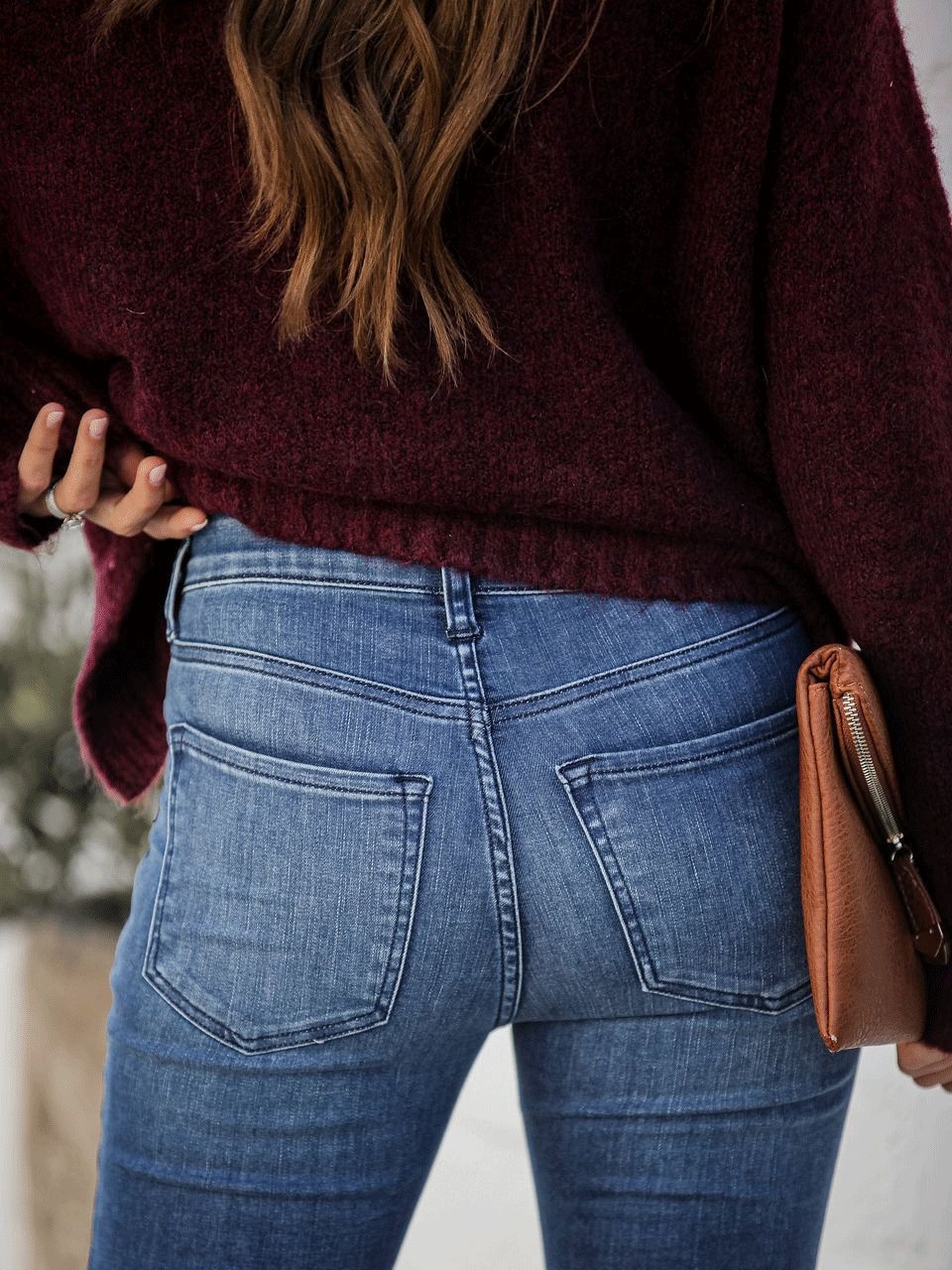 Jeans Slim Pocket Temperament Micro Flared Jeans - LuckyFash™