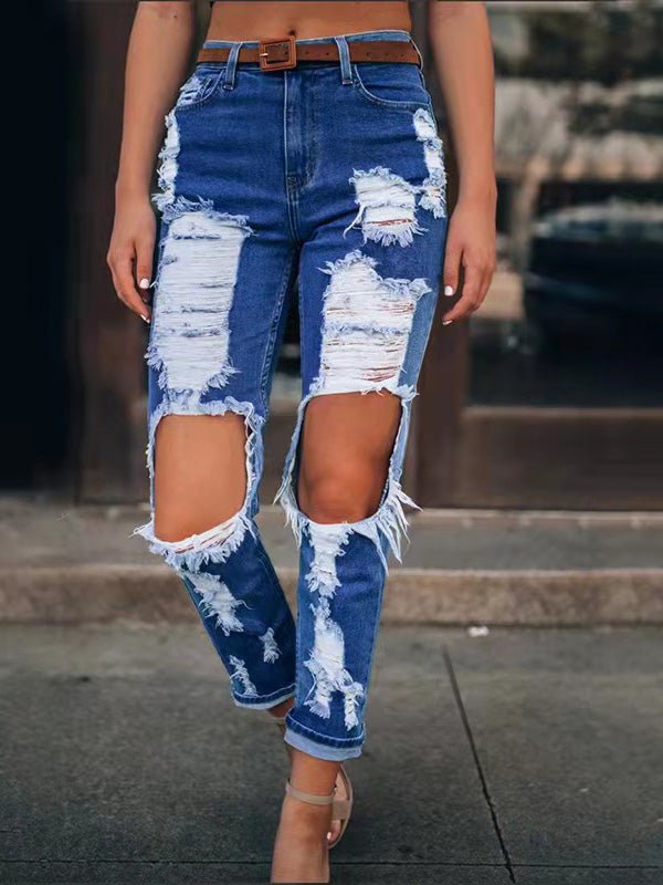 Women's Jeans Washed Ripped Casual Jeans - LuckyFash™