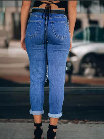 Women's Jeans Washed Ripped Casual Jeans - LuckyFash™