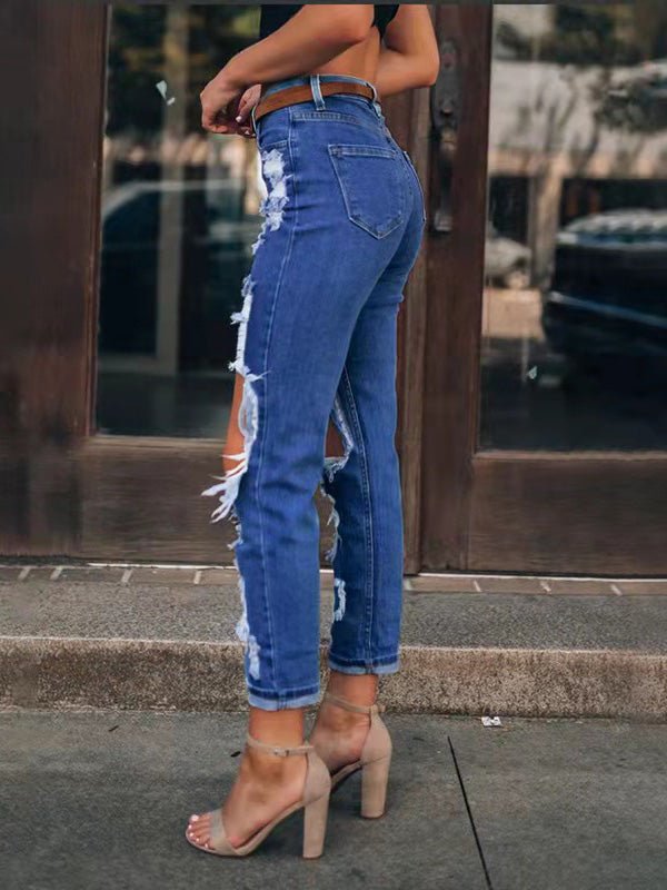 Women's Jeans Washed Ripped Casual Jeans - LuckyFash™