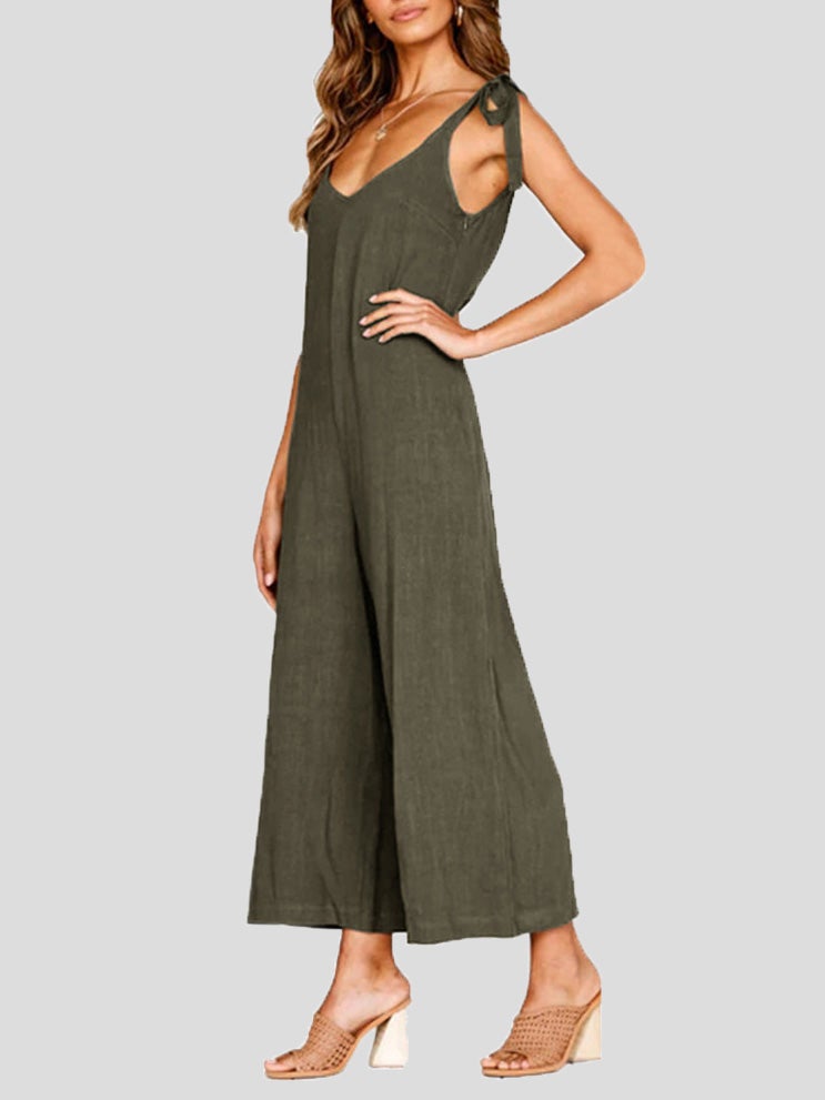 Women's Jumpsuits Bowknot Sling Pocket Casual Jumpsuit - LuckyFash™