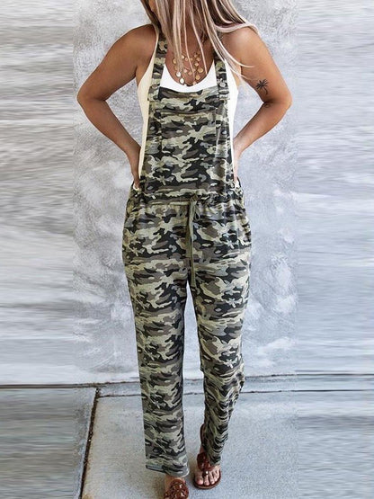 Women's Jumpsuits Camouflage Lace-Up Pocket Casual Jumpsuit - LuckyFash™