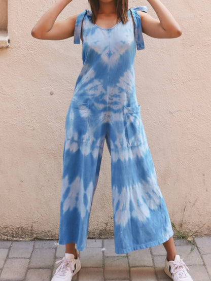 Women's Jumpsuits Casual Belted Pocket Wide Leg Jumpsuit - LuckyFash™