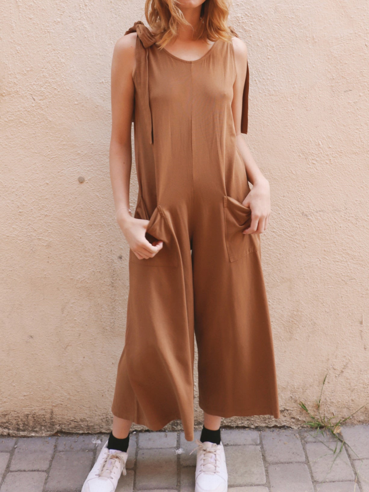 Women's Jumpsuits Casual Belted Pocket Wide Leg Jumpsuit - LuckyFash™