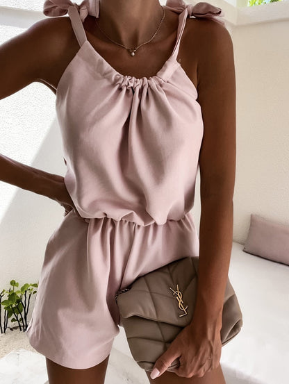 Women's Jumpsuits Casual Lace-Up Sling Sleeveless Jumpsuit - LuckyFash™