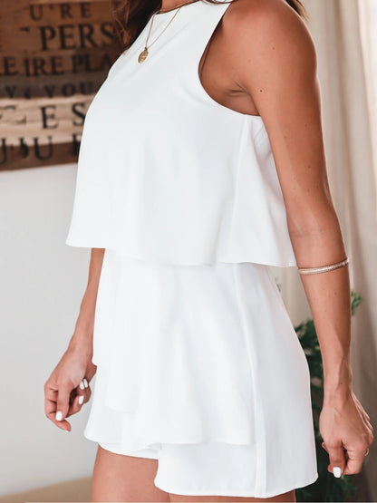 Women's Jumpsuits Casual Layered Sleeveless Irregular Jumpsuit - LuckyFash™