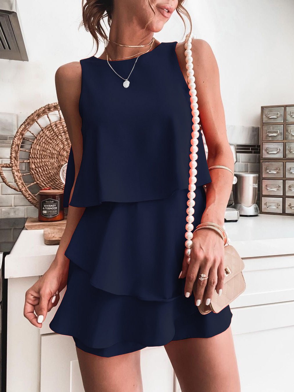 Women's Jumpsuits Casual Layered Sleeveless Irregular Jumpsuit - LuckyFash™