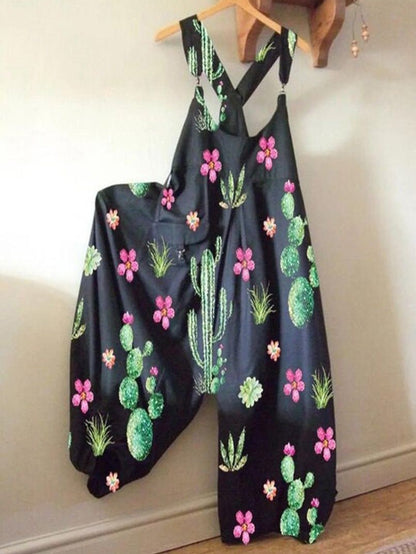 Women's Jumpsuits Casual Print Sling Sleeveless Jumpsuit - LuckyFash™