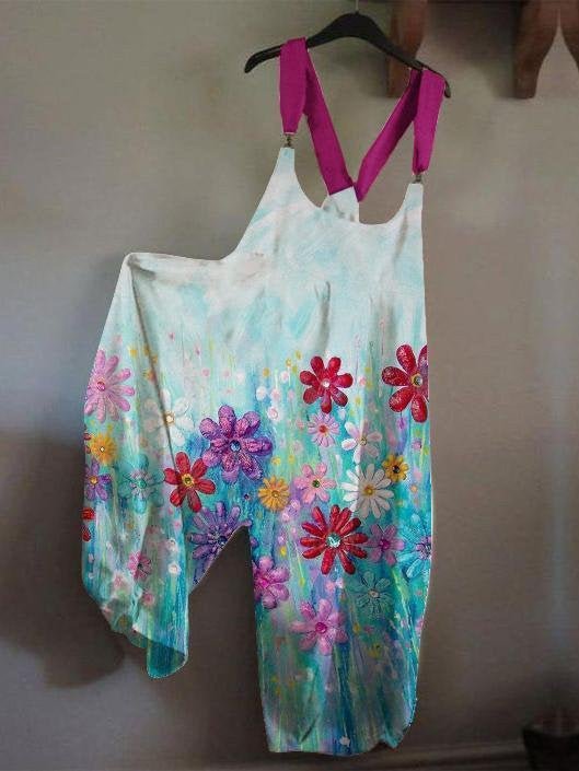 Women's Jumpsuits Casual Print Sling Sleeveless Jumpsuit - LuckyFash™