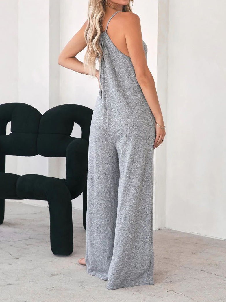Women's Jumpsuits Casual Sling Pocket Wide-Leg Jumpsuit - LuckyFash™