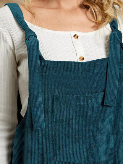 Women's Jumpsuits Casual Solid Corduroy Pocket Suspenders Jumpsuit - LuckyFash™