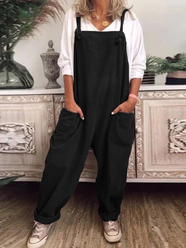Women's Jumpsuits Casual Solid Pocket Bib Jumpsuit - LuckyFash™