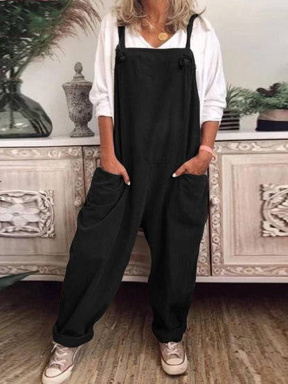 Women's Jumpsuits Casual Solid Pocket Bib Jumpsuit - LuckyFash™