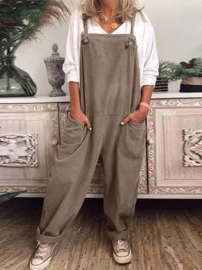 Women's Jumpsuits Casual Solid Pocket Bib Jumpsuit - LuckyFash™