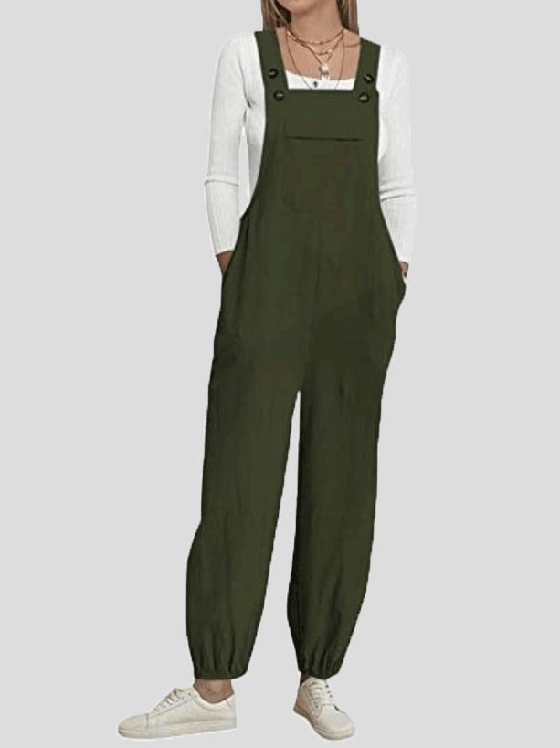 Women's Jumpsuits Casual Solid Pocket Bib Jumpsuit - LuckyFash™