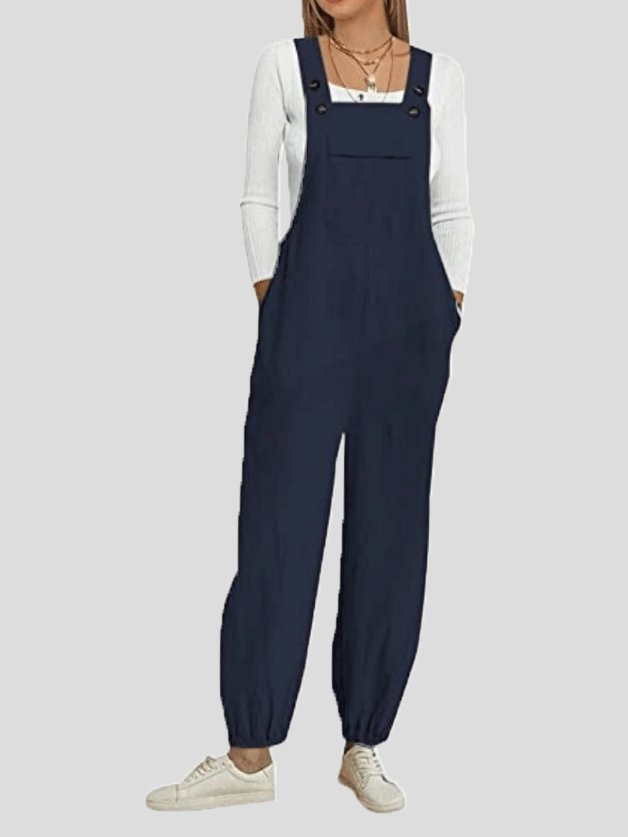 Women's Jumpsuits Casual Solid Pocket Bib Jumpsuit - LuckyFash™