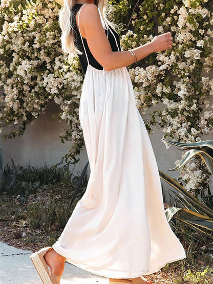 Women's Jumpsuits Casual Vintage Wide Leg Sling Jumpsuit - LuckyFash™