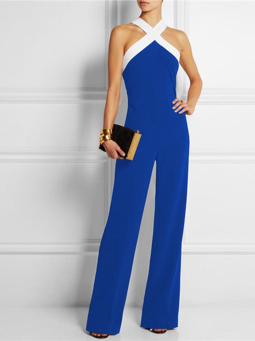 Women's Jumpsuits Crossover Bare Back Sleeveless Jumpsuit - LuckyFash™