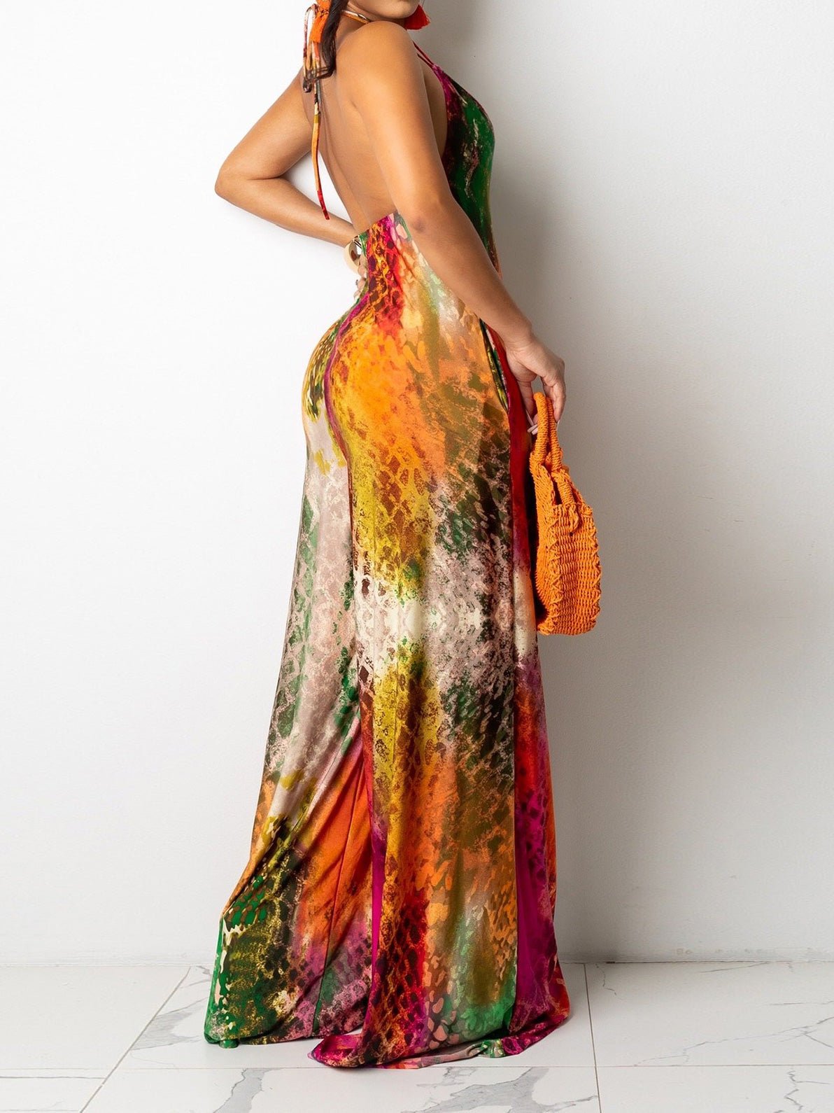 Women's Jumpsuits Deep V Sling Wide-Leg Jumpsuit - LuckyFash™