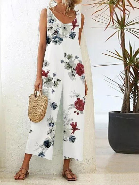 Women's Jumpsuits Floral Print Casual Suspender Jumpsuit - LuckyFash™