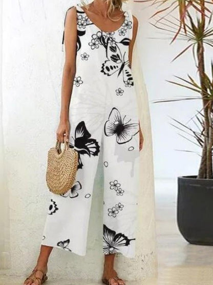 Women's Jumpsuits Floral Print Casual Suspender Jumpsuit - LuckyFash™