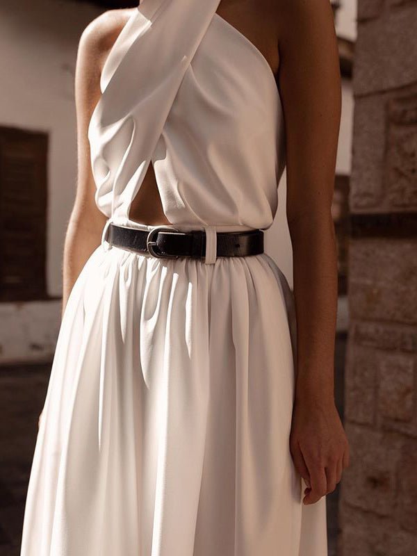 Women's Jumpsuits Halter Neck Open Back Sleeveless Jumpsuit - LuckyFash™