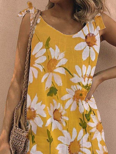 Women's Jumpsuits Loose Floral Print Lace-Up Pocket Jumpsuit - LuckyFash™