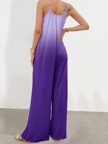 Women's Jumpsuits Loose Gradation Pocket Wide-Leg Jumpsuit - LuckyFash™
