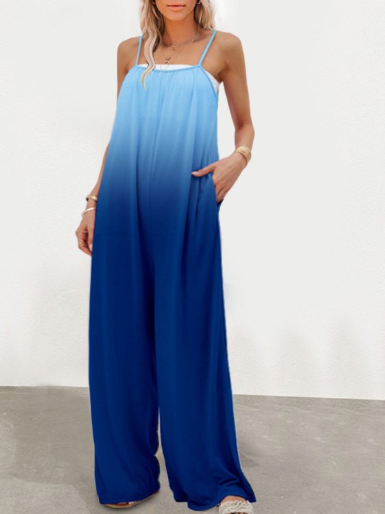 Women's Jumpsuits Loose Gradation Pocket Wide-Leg Jumpsuit - LuckyFash™