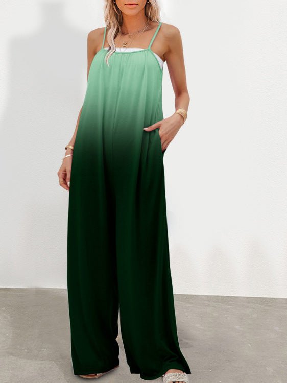 Women's Jumpsuits Loose Gradation Pocket Wide-Leg Jumpsuit - LuckyFash™