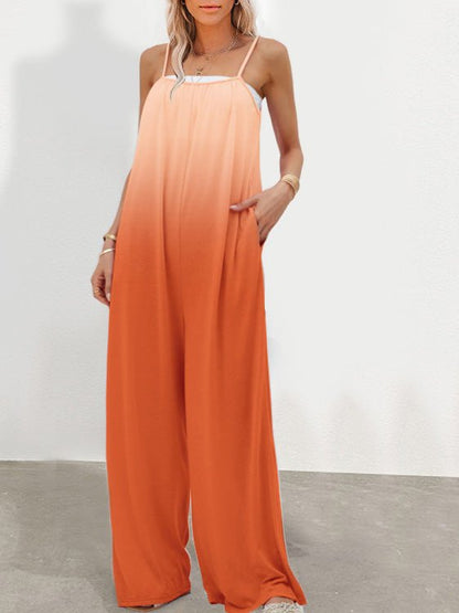Women's Jumpsuits Loose Gradation Pocket Wide-Leg Jumpsuit - LuckyFash™