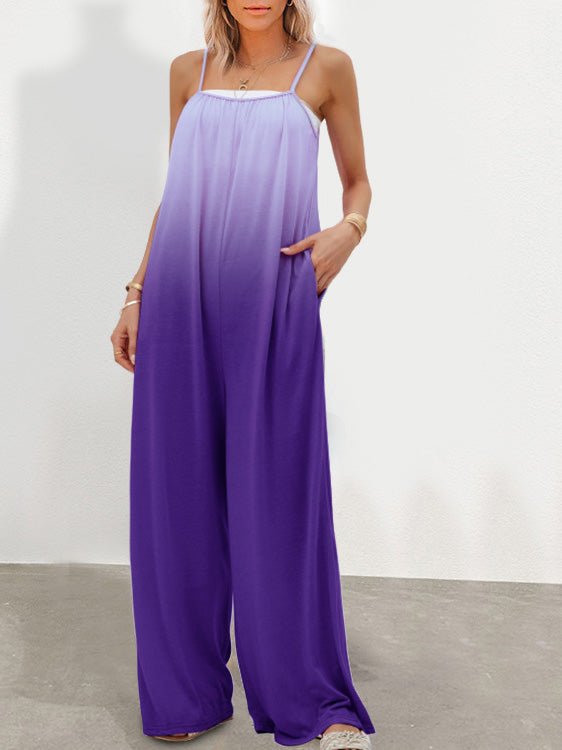 Women's Jumpsuits Loose Gradation Pocket Wide-Leg Jumpsuit - LuckyFash™