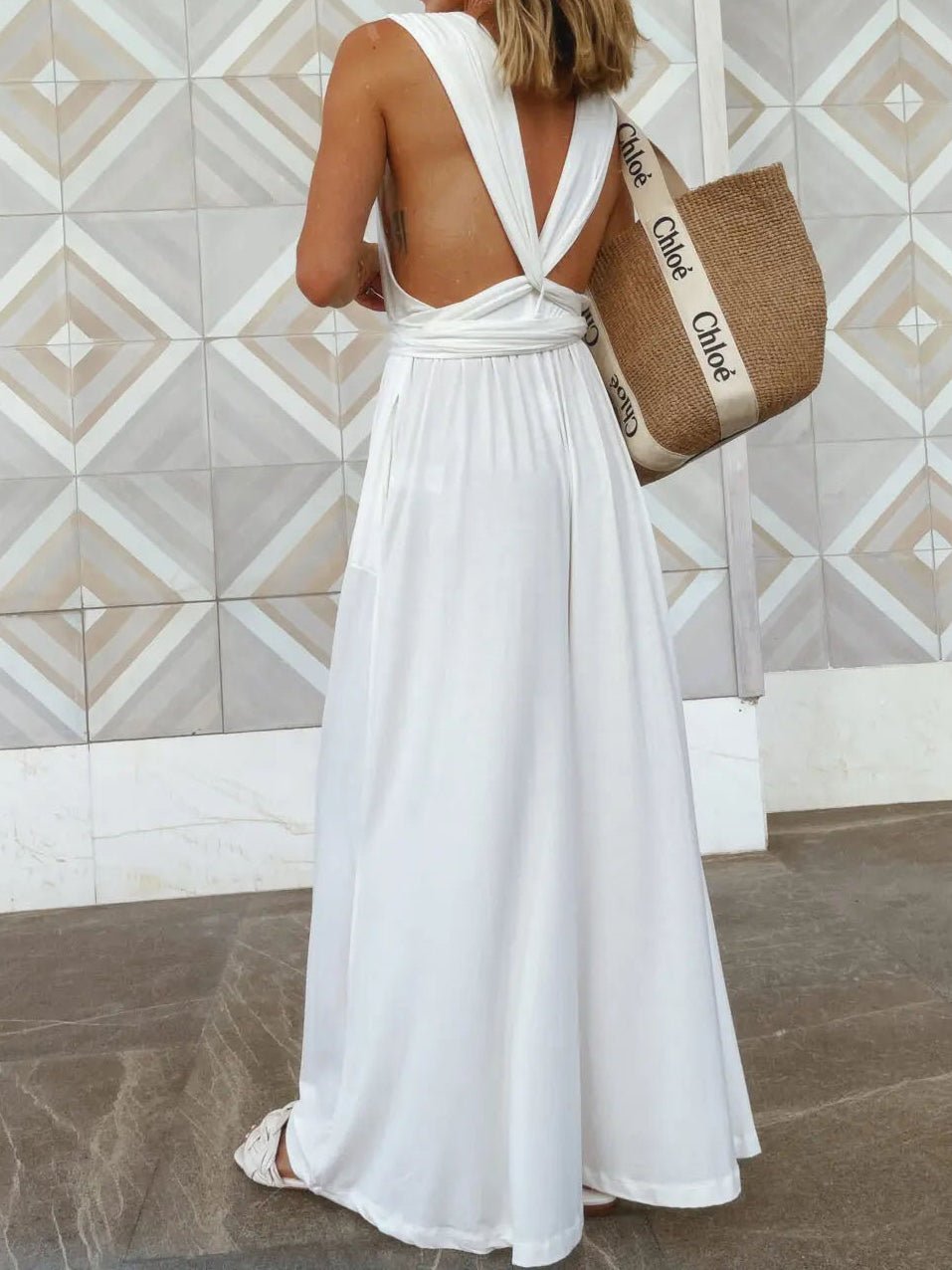 Women's Jumpsuits Loose Lace Up Open Back Pocket Jumpsuit - LuckyFash™