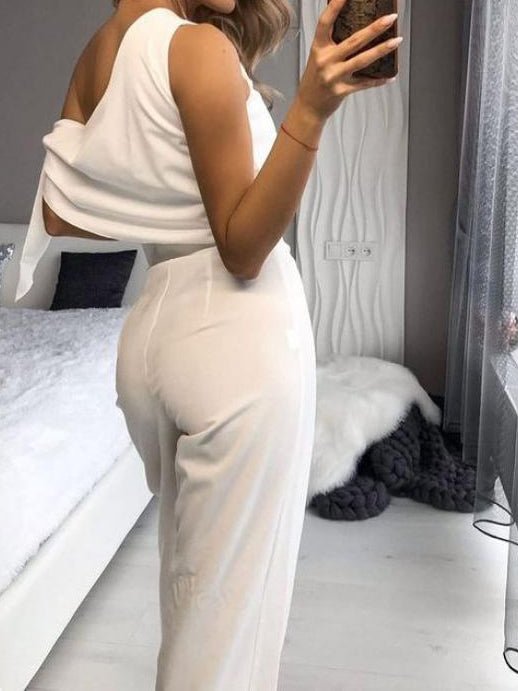 Women's Jumpsuits Loose Off-Shoulder Sleeveless Jumpsuit - LuckyFash™