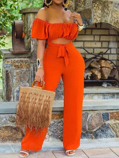 Women's Jumpsuits One-Shoulder Hollow Backless Jumpsuit - LuckyFash™