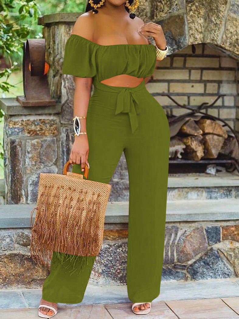 Women's Jumpsuits One-Shoulder Hollow Backless Jumpsuit - LuckyFash™
