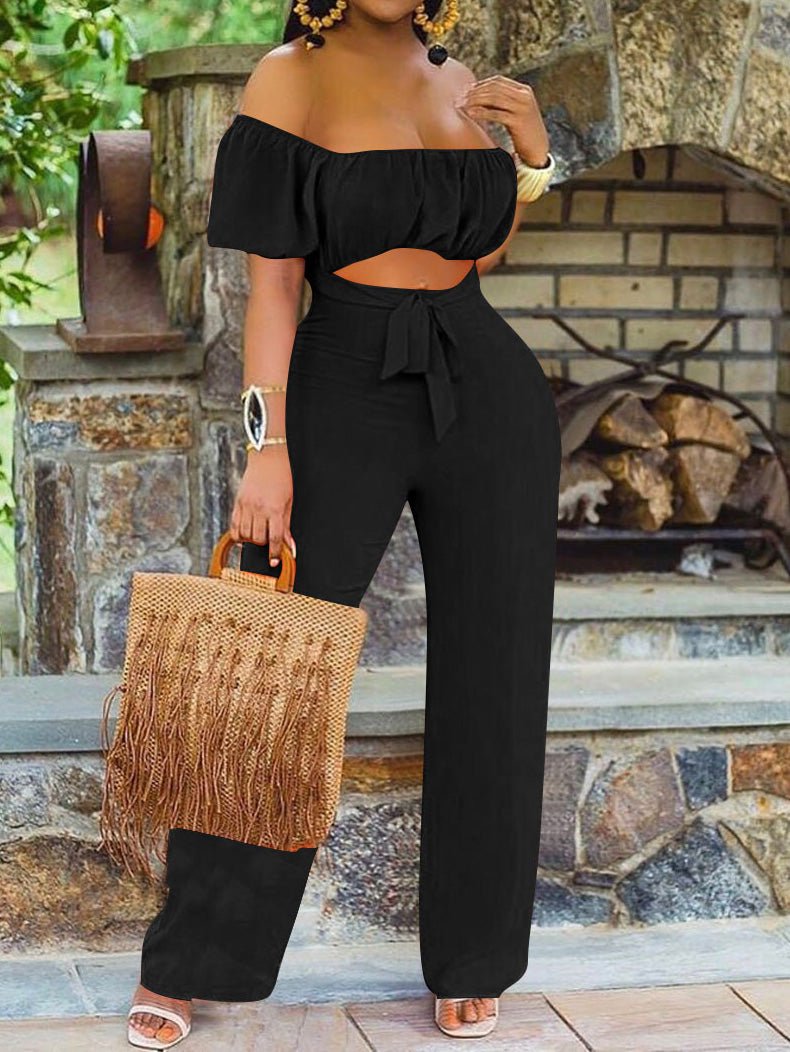 Women's Jumpsuits One-Shoulder Hollow Backless Jumpsuit - LuckyFash™