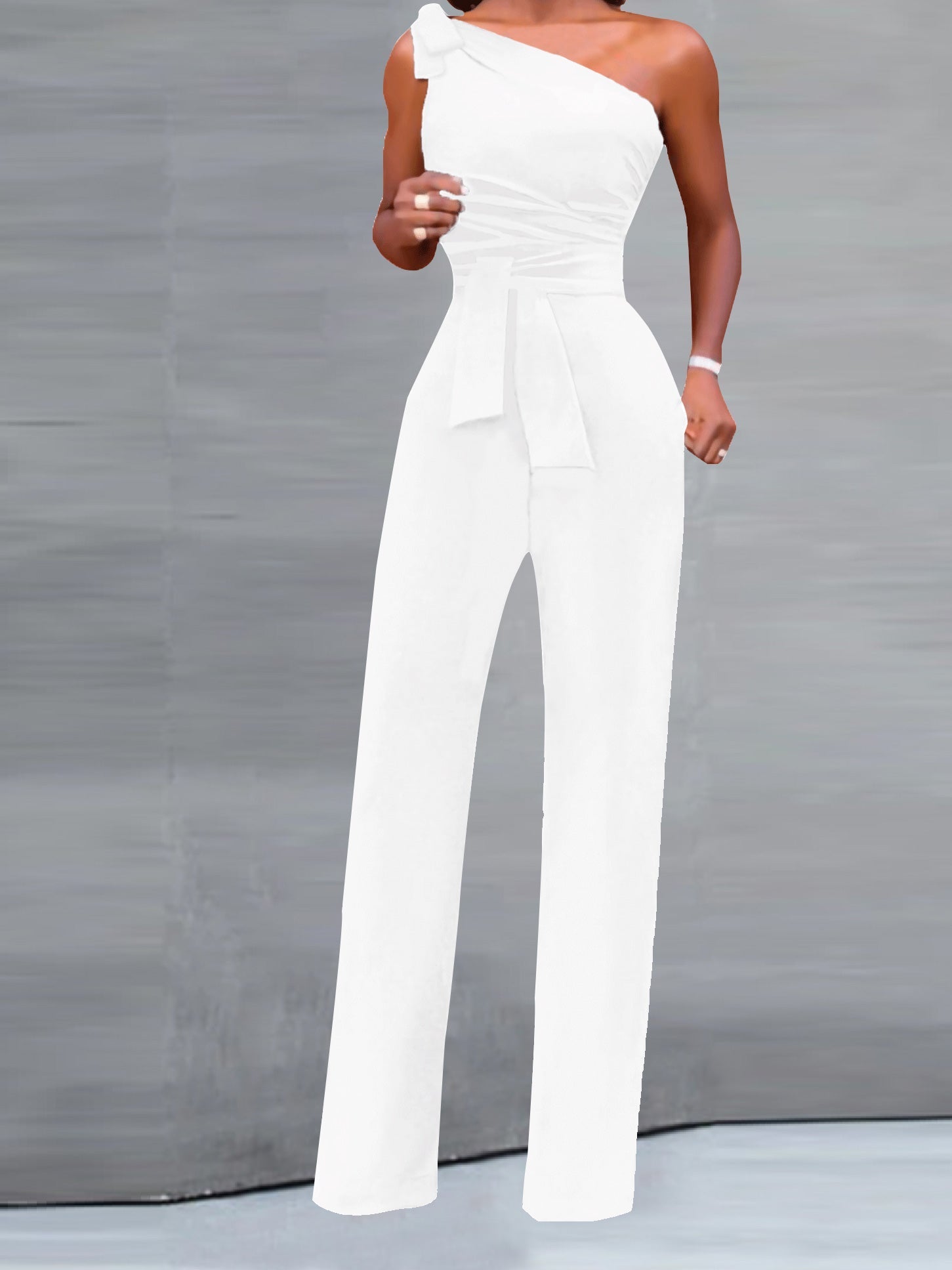 Women's Jumpsuits One Shoulder Lace Up Jumpsuits - LuckyFash™