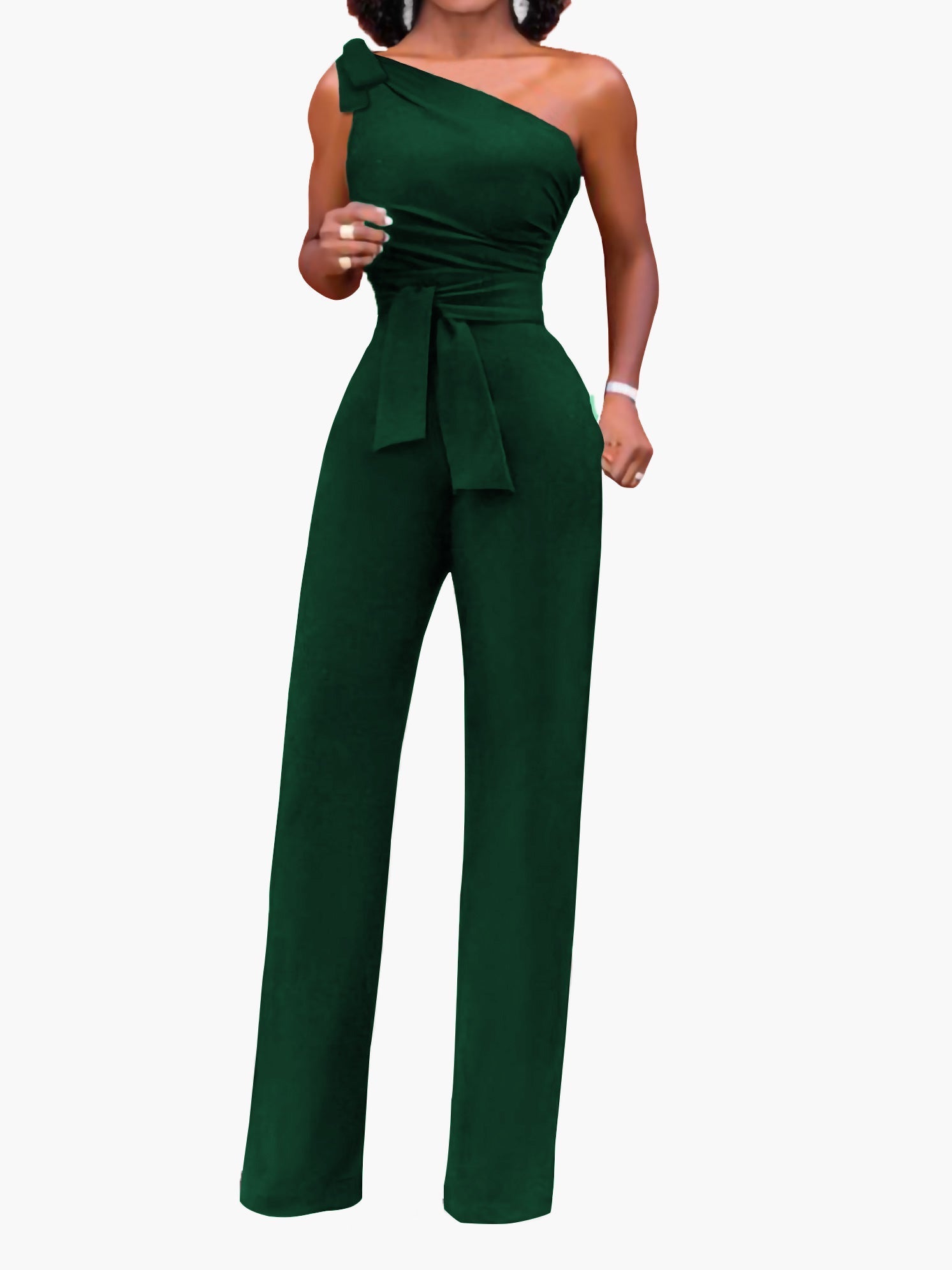 Women's Jumpsuits One Shoulder Lace Up Jumpsuits - LuckyFash™