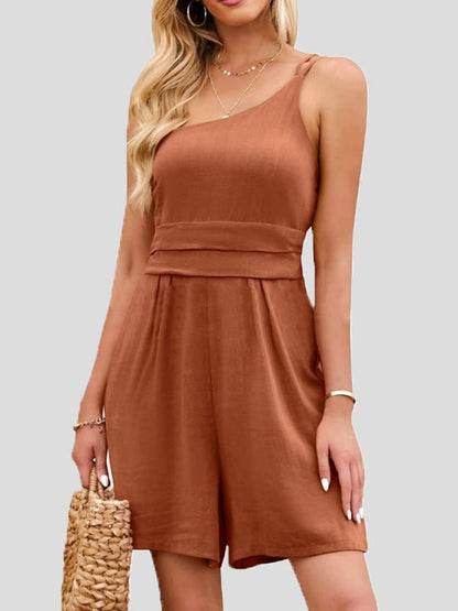 Women's Jumpsuits One-Shoulder Sling Open Back Casual Jumpsuit - LuckyFash™