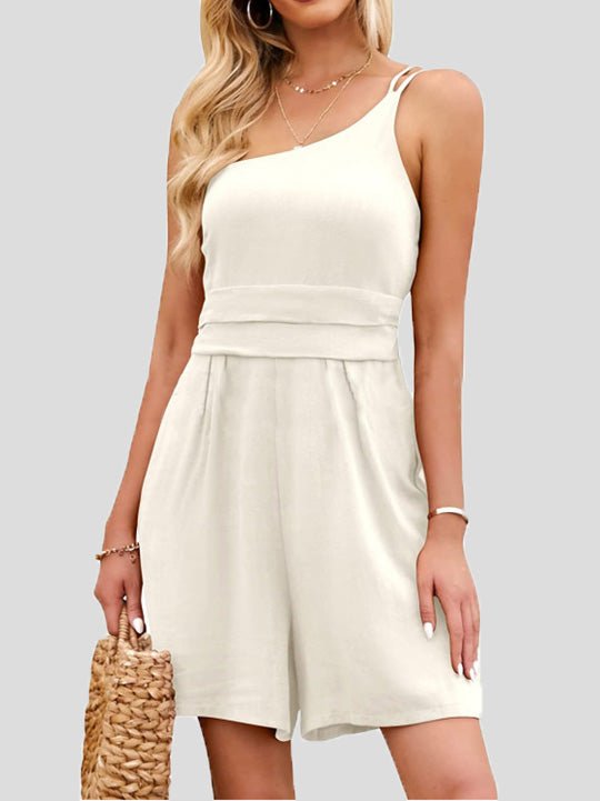 Women's Jumpsuits One-Shoulder Sling Open Back Casual Jumpsuit - LuckyFash™