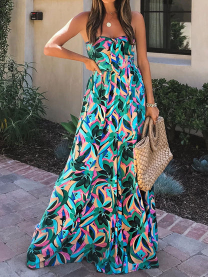 Women's Jumpsuits Printed High Waist Wide Leg Jumpsuit - LuckyFash™