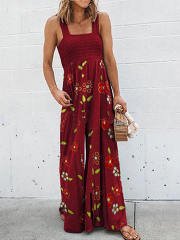 Women's Jumpsuits Printed Sleeveless Sling Casual Jumpsuit - LuckyFash™