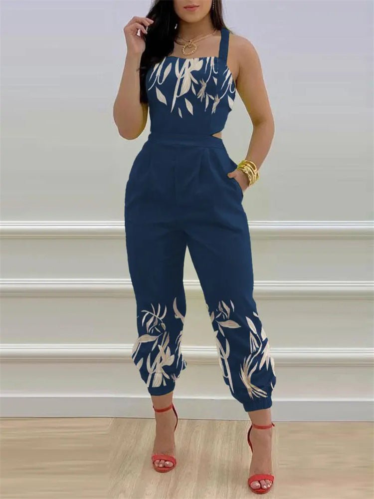 Women's Jumpsuits Printed Sling Bare Back Jumpsuit - LuckyFash™