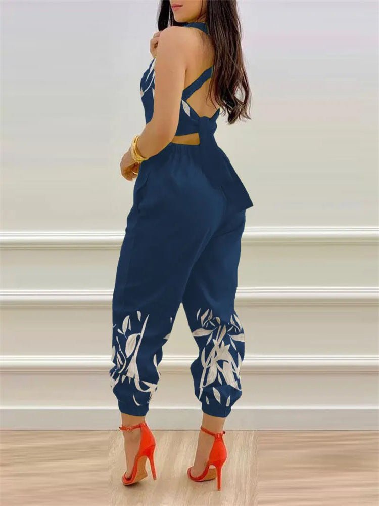 Women's Jumpsuits Printed Sling Bare Back Jumpsuit - LuckyFash™