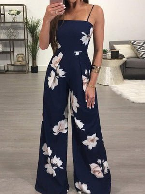 Women's Jumpsuits Printed Sling Open Back Jumpsuit - LuckyFash™