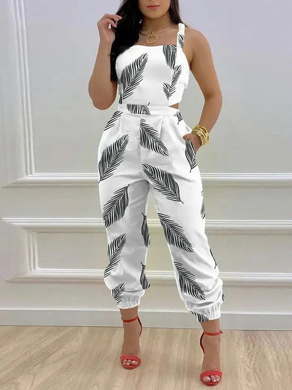 Women's Jumpsuits Sling Bare Back Pocket Sleeveless Jumpsuit - LuckyFash™